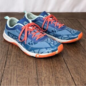 Merrell Barefoot Trail Running Shoes Blue Coral Women 8.5 Lightweight Minimalist